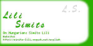 lili simits business card
